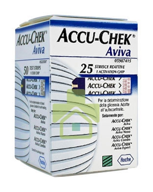Accu-Chek Linea Controllo Glicemia Aviva 25 Strisce Rilevatrici