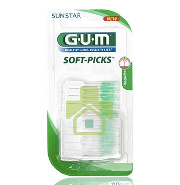 GUM Linea Igiene Dentale Quotidiana Soft Picks 632 80 Scovolini Misura Media