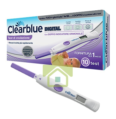 Clearblue Linea Gravidanza 10 Test di Ovulazione Digitali Doppio Indicatore Orm