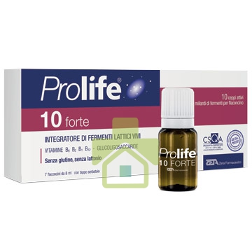 Prolife Linea Intestino Sano 10 Forte Integratore Fermenti Lattici 7 Flaconcini