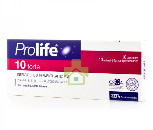 Prolife Linea Intestino Sano 10 Forte Integratore Fermenti Lattici 10 Flaconcini