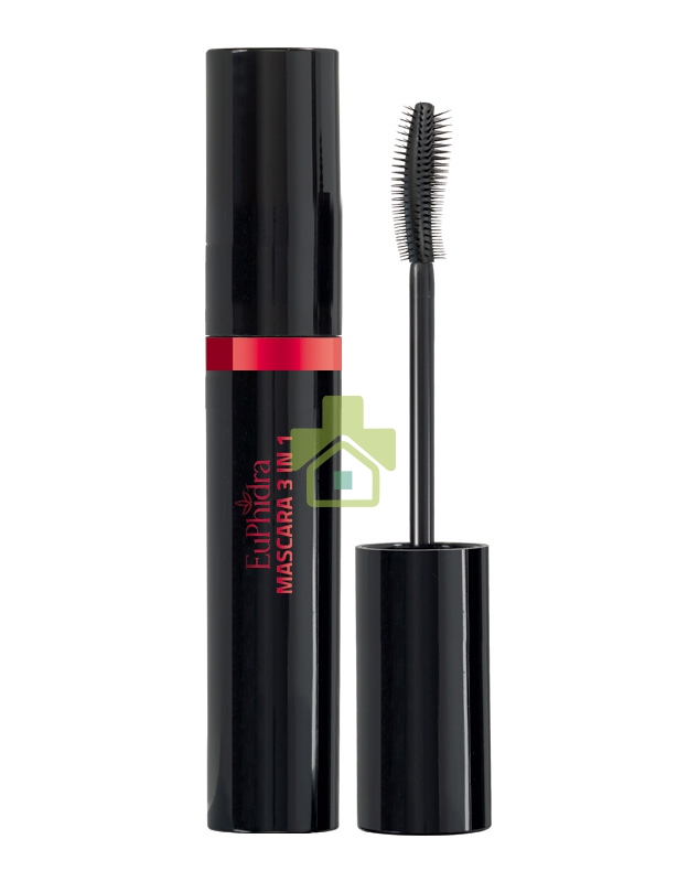 EuPhidra Linea Trucco Base Occhi Mascara 3 in 1 Lunghezza Curvatura Colore Nero