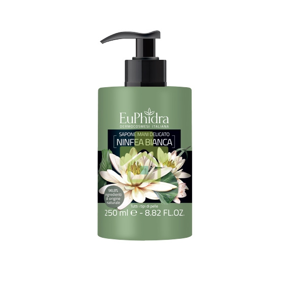EuPhidra Linea Floreali Sapone Mani Delicato e Idratante Ninfea Bianca 250 ml