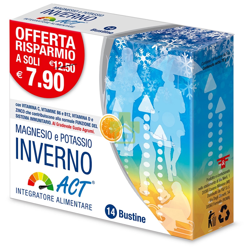 Linea Act Linea Benessere Magnesio e Potassio Inverno Act Integratore 14 Buste