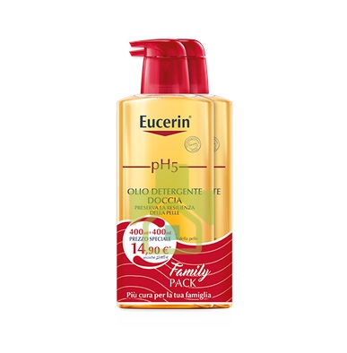 Eucerin Linea pH5 Olio Detergente Doccia Delicato Pelle Sensibile 400+400 ml