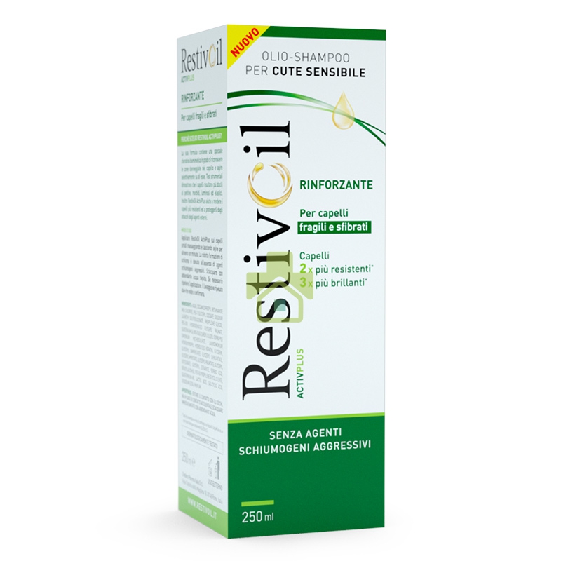 RestivOil Linea Rinforzante Activ Plus Olio Shampoo Capelli Fragili 250 ml