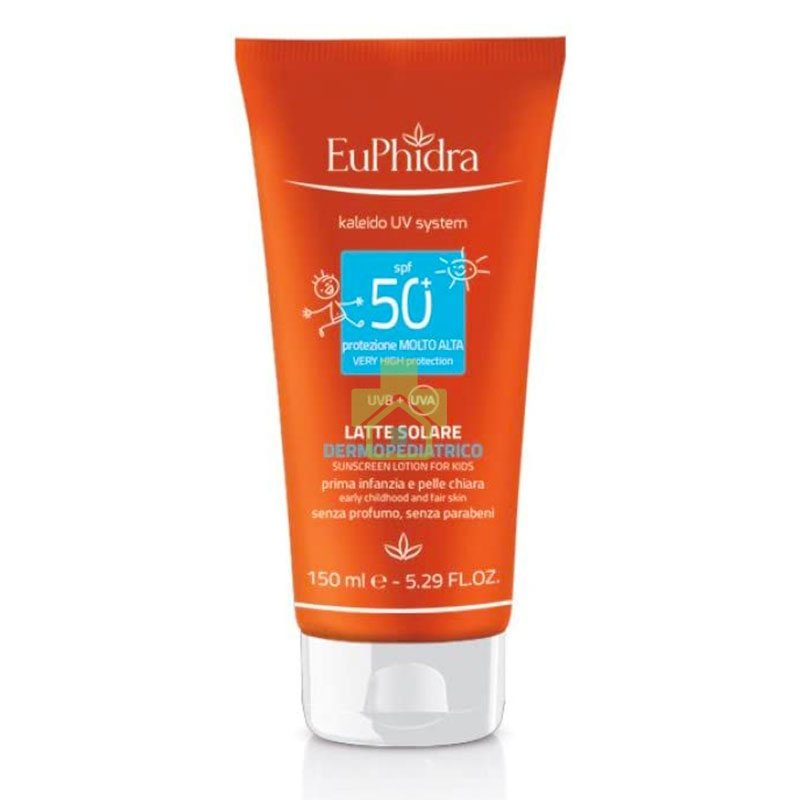 EuPhidra Linea Kaleido UV System Latte Solare Dermopediatrico 50+ 150 ml